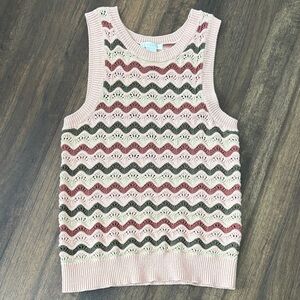 Design History Multicolor Chevron Knit Women's Sweater